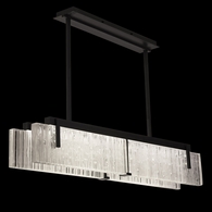 928040-15 Fine Art Lighting Terra 52.25"W Linear Pendant with Black/Rake Clear Finish