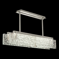 928040-21 Fine Art Lighting Terra 52.25"W Linear Pendant with Silver/Clear Glass Finish