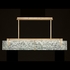 928040-31 Fine Art Lighting Terra 52.25"W Linear Pendant with Gold/Clear Glass Finish
