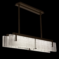 928040-45 Fine Art Lighting Terra 52.25"W Linear Pendant with Bronze/Rake Clear Finish