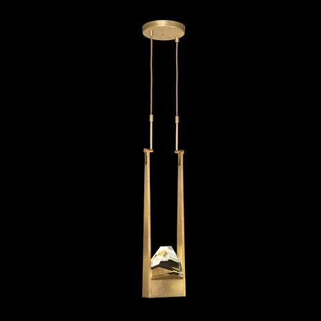 928240-2 Fine Art Lighting Strata 7.5"W Round Pendant with Gold Leaf Finish