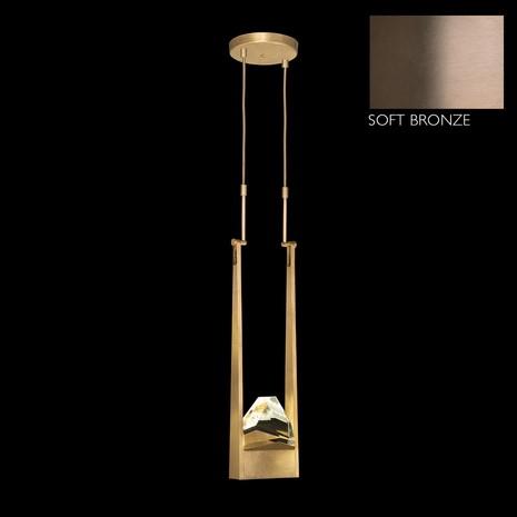 928240-3 Fine Art Lighting Strata 7.5"W Round Pendant with Soft Bronze Finish