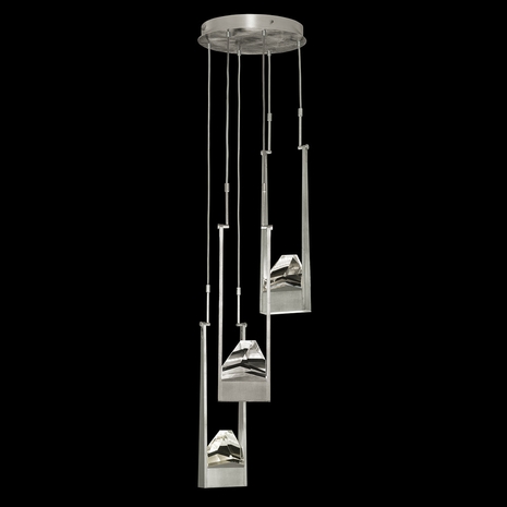 928440-1 Fine Art Lighting Strata 16"W Round Pendant with Silver Leaf Finish