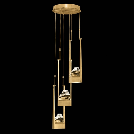 928440-2 Fine Art Lighting Strata 16"W Round Pendant with Gold Leaf Finish