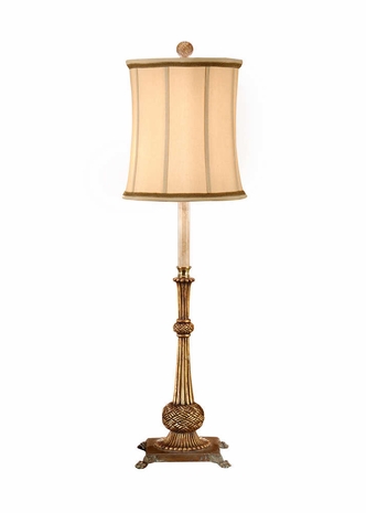 9293 Wildwood Lamps Carved Buffet Lamp