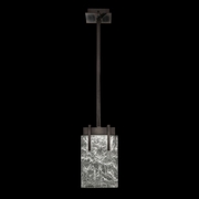 930240-11 Fine Art Lighting Terra 7.75"W Rectangular Pendant with Black/Clear Glass Finish