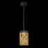 930240-12 Fine Art Lighting Terra 7.75"W Rectangular Pendant with Black/Gold Leaf Glass Finish