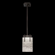 930240-15 Fine Art Lighting Terra 7.75"W Rectangular Pendant with Black/Rake Clear Finish