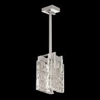930240-21 Fine Art Lighting Terra 7.75"W Rectangular Pendant with Silver/Clear Glass Finish