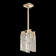 930240-31 Fine Art Lighting Terra 7.75"W Rectangular Pendant with Gold/Clear Glass Finish