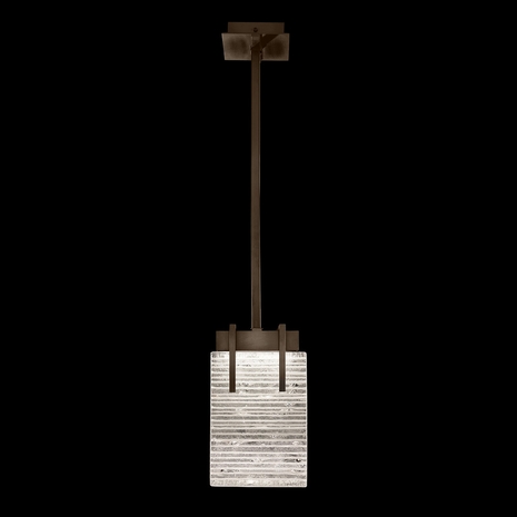 930240-45 Fine Art Lighting Terra 7.75"W Rectangular Pendant with Bronze/Rake Clear Finish