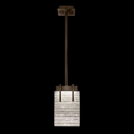 930240-45 Fine Art Lighting Terra 7.75"W Rectangular Pendant with Bronze/Rake Clear Finish