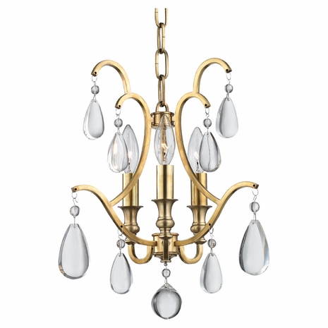 9303 Hudson Valley Crawford 3 Light Semi Flush/Pendant