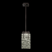 930540-11 Fine Art Lighting Terra 7.75"W Rectangular Pendant with Black/Clear Glass Finish