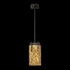 930540-12 Fine Art Lighting Terra 7.75"W Rectangular Pendant with Black/Gold Leaf Glass Finish