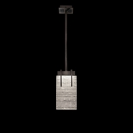 930540-15 Fine Art Lighting Terra 7.75"W Rectangular Pendant with Black/Rake Clear Finish