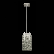 930540-21 Fine Art Lighting Terra 7.75"W Rectangular Pendant with Silver/Clear Glass Finish