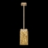 930540-32 Fine Art Lighting Terra 7.75"W Rectangular Pendant with Gold/Gold Leaf Glass Finish