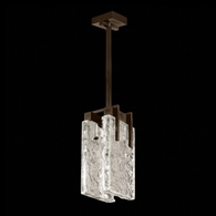 930540-41 Fine Art Lighting Terra 7.75"W Rectangular Pendant with Bronze/Clear Glass Finish