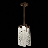 930540-45 Fine Art Lighting Terra 7.75"W Rectangular Pendant with Bronze/Rake Clear Finish