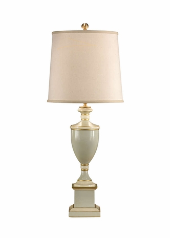 9306 Wildwood Lamps Classic Urn Lamp with Hand Colored Porcelain