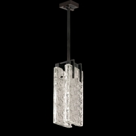 931040-11 Fine Art Lighting Terra 7.75"W Rectangular Pendant with Black/Clear Glass Finish