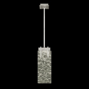 931040-21 Fine Art Lighting Terra 7.75"W Rectangular Pendant with Silver/Clear Glass Finish