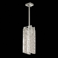 931040-21 Fine Art Lighting Terra 7.75"W Rectangular Pendant with Silver/Clear Glass Finish