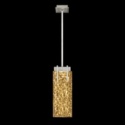 931040-22 Fine Art Lighting Terra 7.75"W Rectangular Pendant with Silver/Gold Leaf Glass Finish