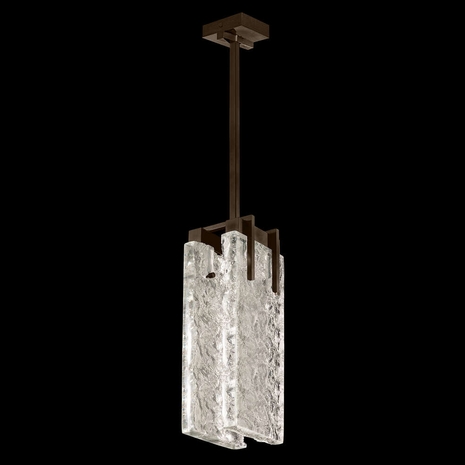 931040-41ST Fine Art Lamps Terra 7.75"W Rectangular Pendant with Bronze Finish