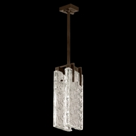 931040-41 Fine Art Lighting Terra 7.75"W Rectangular Pendant with Bronze/Clear Glass Finish