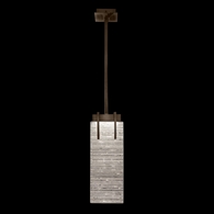931040-45 Fine Art Lighting Terra 7.75"W Rectangular Pendant with Bronze/Rake Clear Finish