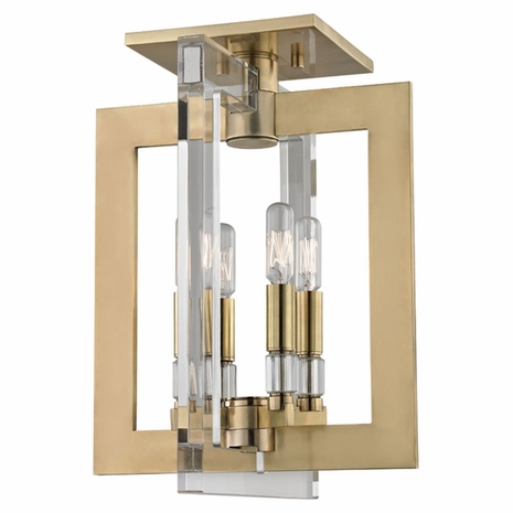 9311 Hudson Valley Wellington 4 Light Flush Mount