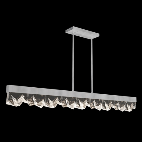 931340-1 Fine Art Lighting Strata 54.5"W Linear Pendant with Silver Leaf Finish
