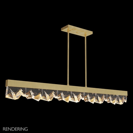 931340-2 Fine Art Lighting Strata 54.5"W Linear Pendant with Gold Leaf Finish