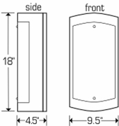 9317 Ultralights Lighting Luz Azul 18-Inch Wall Sconce