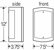 9317L12 Ultralights Lighting Luz Azul 12-Inch Wall Sconce