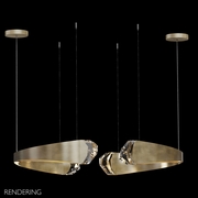 931840-3 Fine Art Lighting Strata 49"W Round Pendant with Soft Bronze Finish