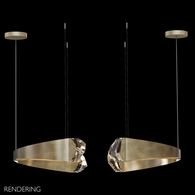 931840-3 Fine Art Lighting Strata 49"W Round Pendant with Soft Bronze Finish