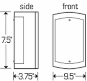 9318L12 Ultralights Lighting Luz Azul 12-Inch Wall Sconce
