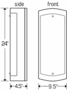 9318L24 Ultralights Lighting Luz Azul 24-Inch Wall Sconce