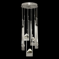 931940-1 Fine Art Lighting Strata 24.5"W Round Pendant with Silver Leaf Finish