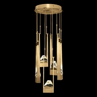 931940-2 Fine Art Lighting Strata 24.5"W Round Pendant with Gold Leaf Finish