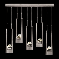 932140-1 Fine Art Lighting Strata 50"W Linear Pendant with Silver Leaf Finish