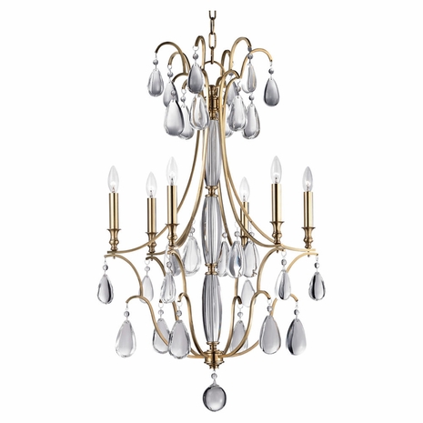9324 Hudson Valley Crawford 6 Light Chandelier