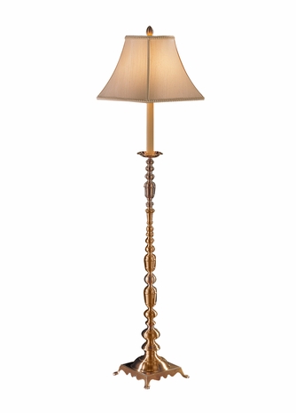 94 Wildwood Lamps Turnings Galore Floor Lamp with Antique Patina Cast Brass