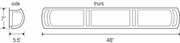 9439 Ultralights Lighting Classics 48-Inch Bath Bar