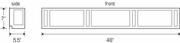9445 Ultralights Lighting Classics 48-Inch Bath Bar