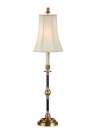 9504 Wildwood 33in. Composite Emmett Lamp with Silkette Shade and Black/Antique Patina Finish