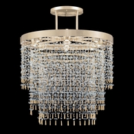 950540-1 Fine Art Lighting Capri 45"W Round Pendant with Soft Gold Leaf Finish